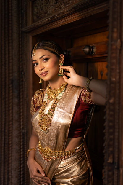 Liquid Gold - Collector's Edition Handwoven Pure Mulberry Brocade Silk Saree