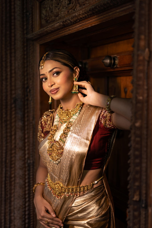 Liquid Gold - Collector's Edition Handwoven Pure Mulberry Brocade Silk Saree
