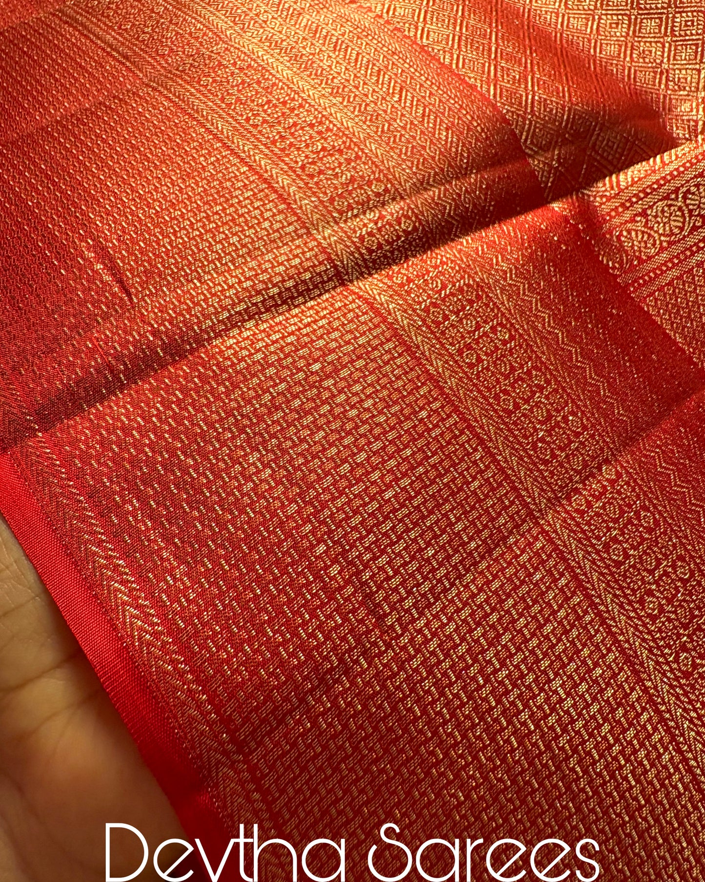 Premium Pure Kanchipuram Brocade Saree [Royal Red]